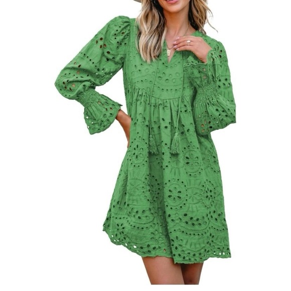 Dokotoo Dresses & Skirts - New Small Dokotoo Women Boho Dress Tassel V Neck Long Sleeve A Line Casual